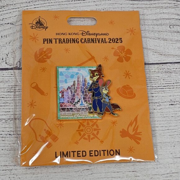 NEW! Disney HKDL 2025 Pin Trading Carnival Game LE600 Zootopia Nick Judy Shangha - Picture 1 of 4